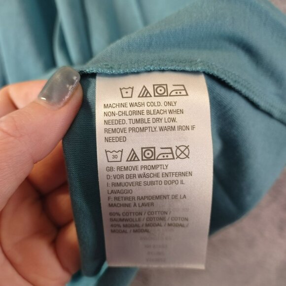 LOGOLori Goldstein Women Cami XL Blue Cotton TankTop Layering Piece Casual Basic - Picture 8 of 8